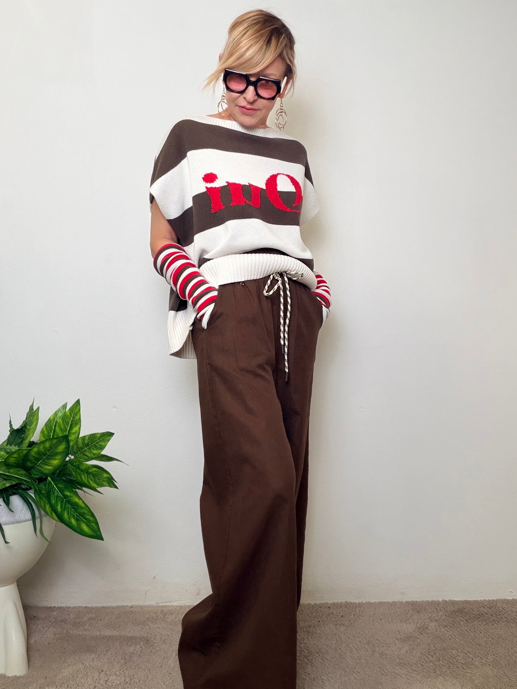 Pantalone palazzo in cotone