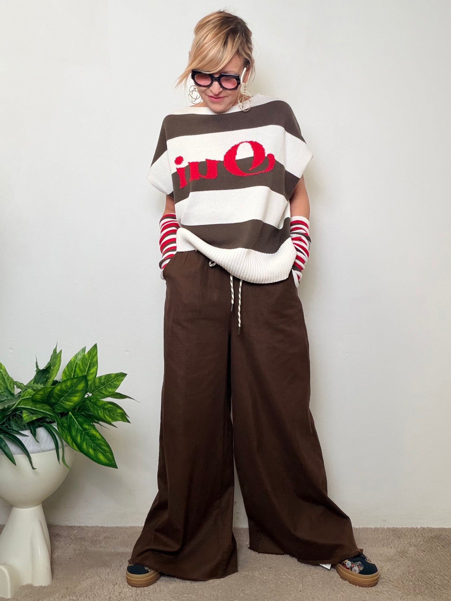 Pantalone palazzo in cotone