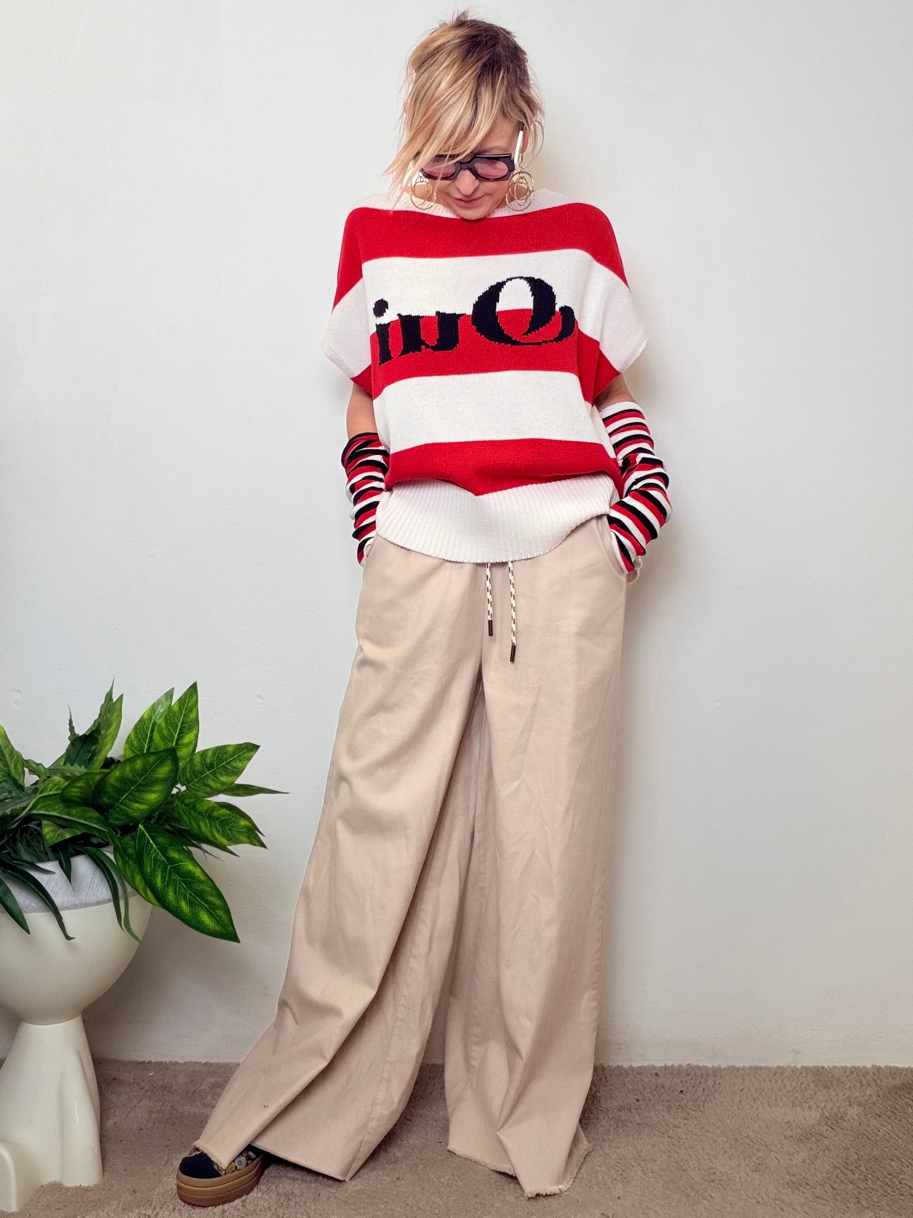 Pantalone palazzo in cotone