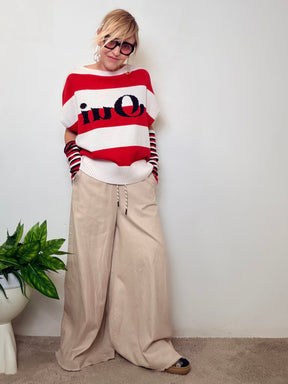 Pantalone palazzo in cotone