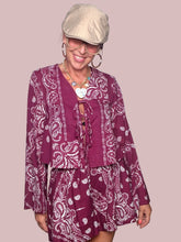 Bermuda Stampa Paisley Bordeaux