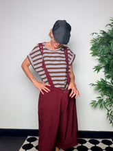 Pantalone Salopette con Bretelle Wide Leg