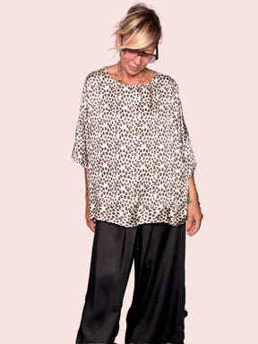 Completo Animalier — Top + Pantalone Wide Leg