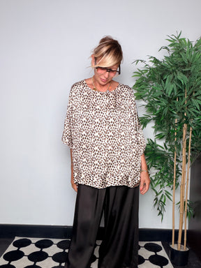 Completo Animalier — Top + Pantalone Wide Leg
