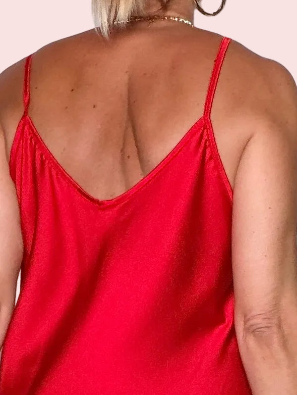 Abito Lungo in Raso Slip Dress —