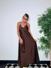 Abito Lungo in Raso Slip Dress —