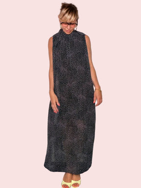 Abito Maxi a Pois — Collo con fiocco