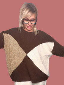 Maglia girocollo a rombi Deja Vu