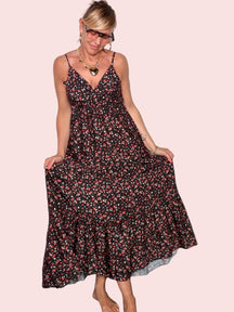 Abito Maxi Floreale — Spalline Sottili