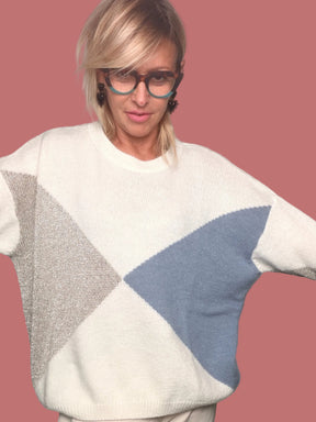 Maglia girocollo a rombi Deja Vu