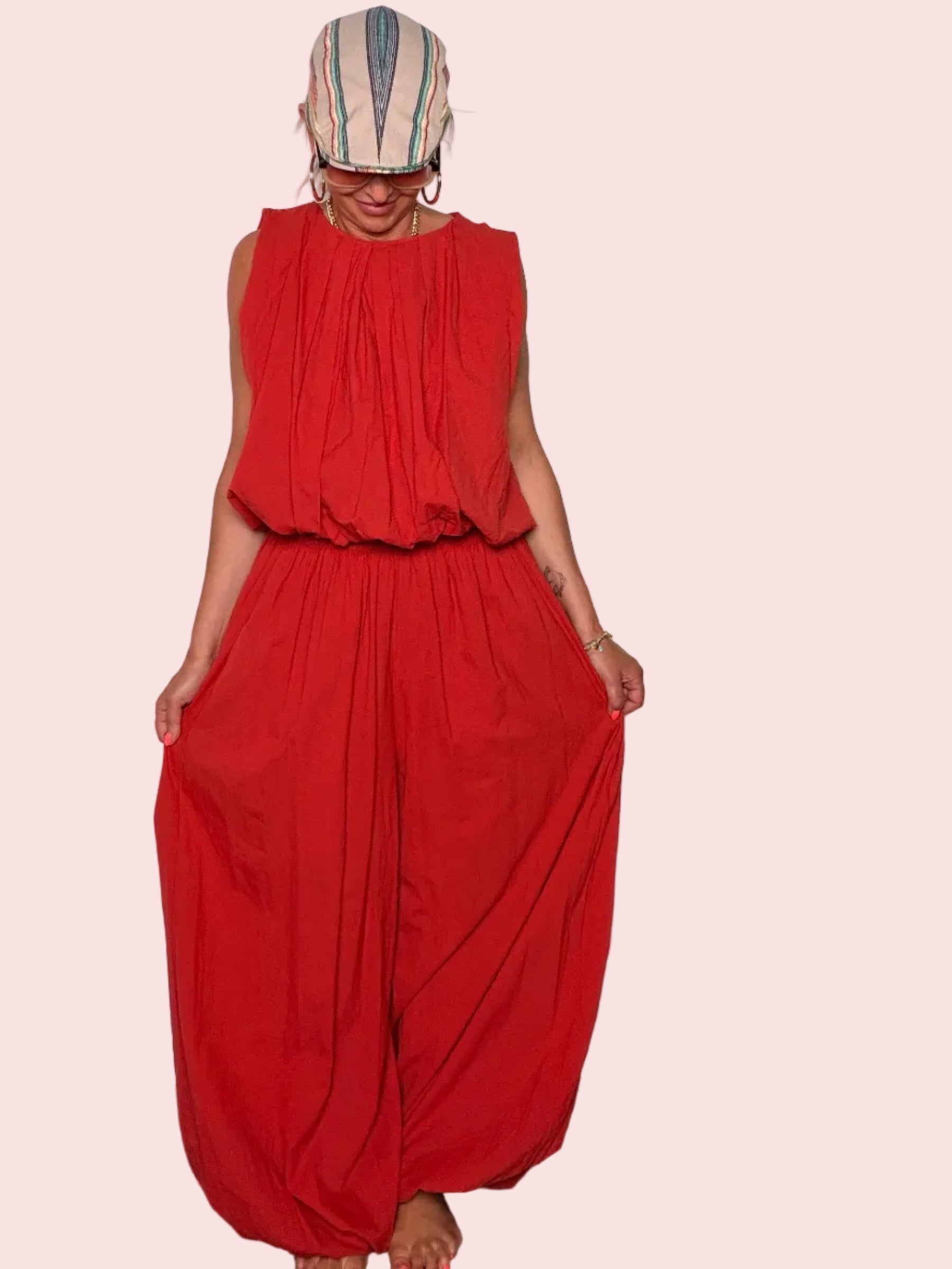 Completo Drappeggiato — Top + Pantalone Wide Leg