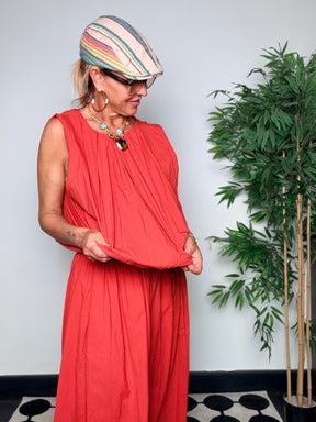Completo Drappeggiato — Top + Pantalone Wide Leg