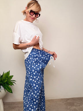 Jeans Wide Leg a Pois