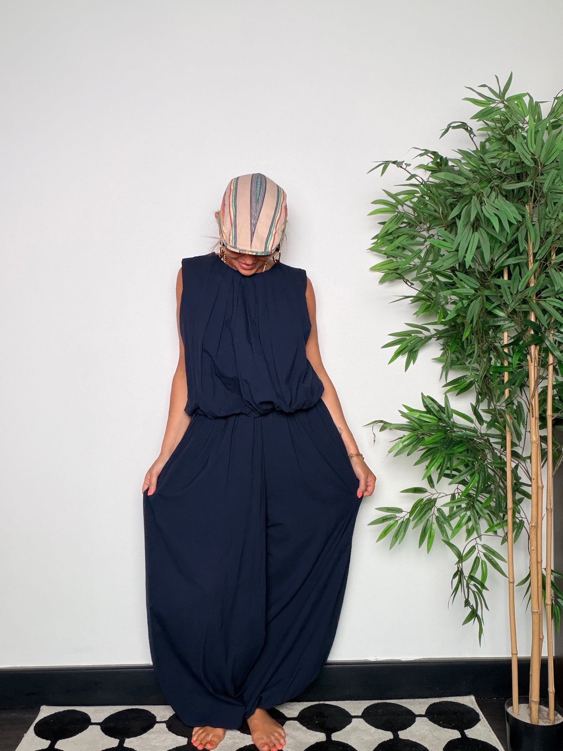 Completo Drappeggiato — Top + Pantalone Wide Leg