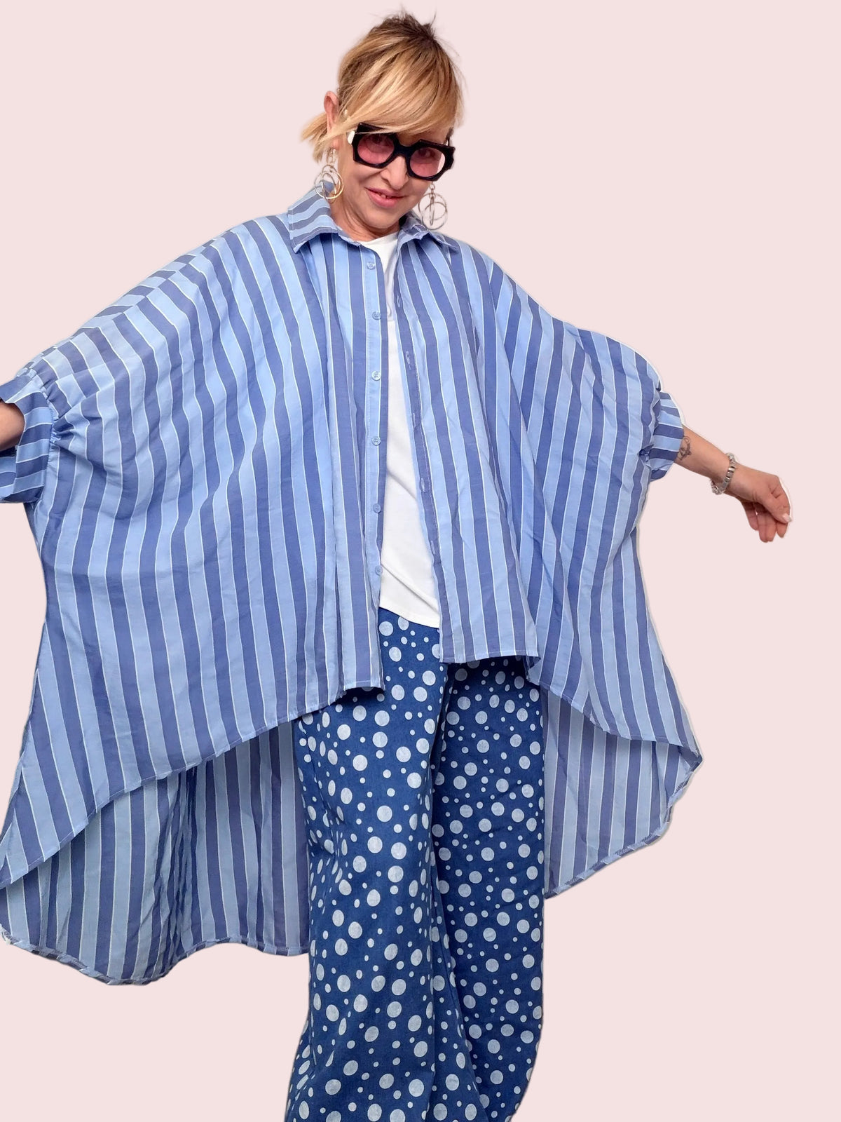 Camicia Oversize a Righe