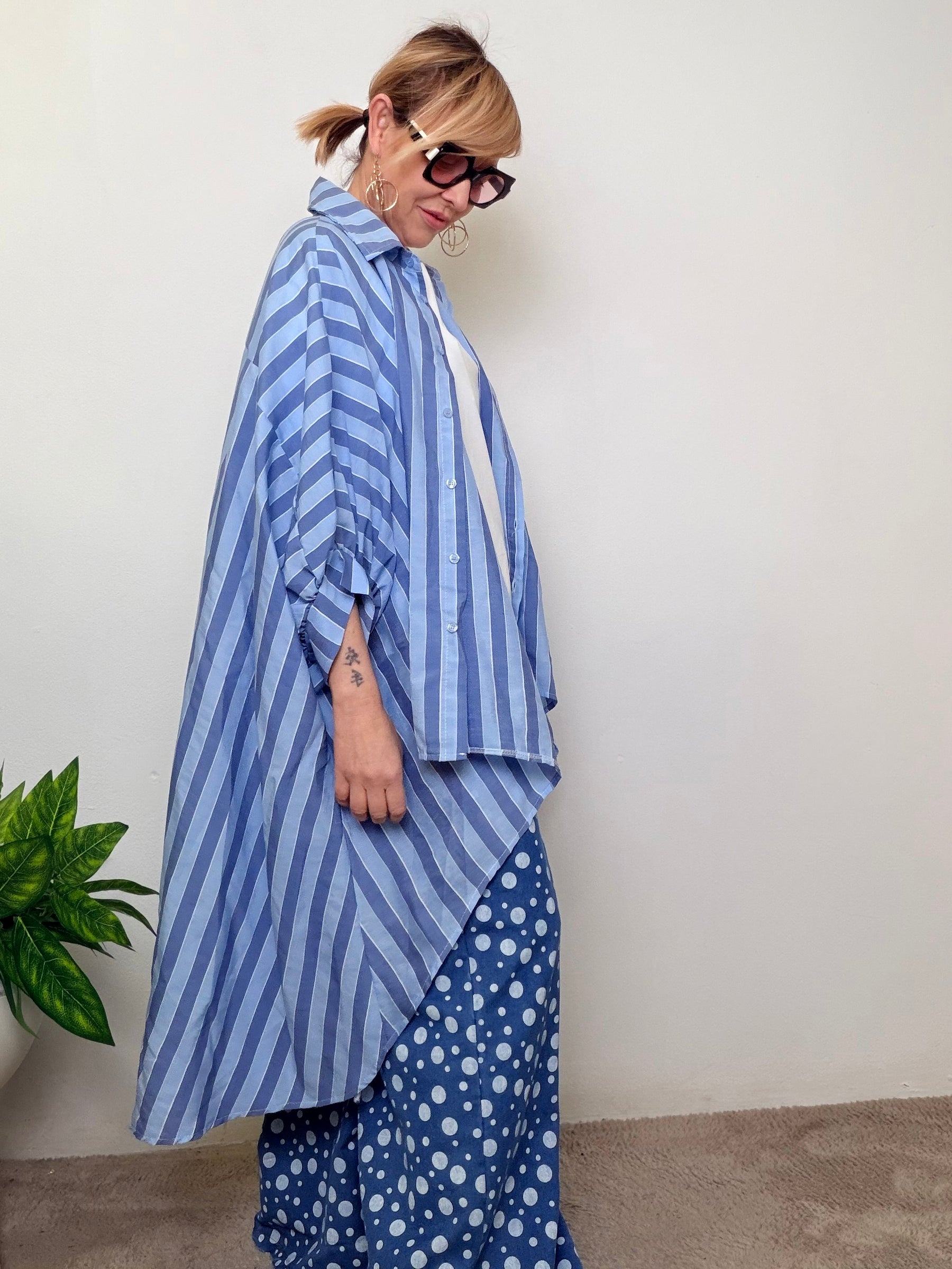 Camicia Oversize a Righe