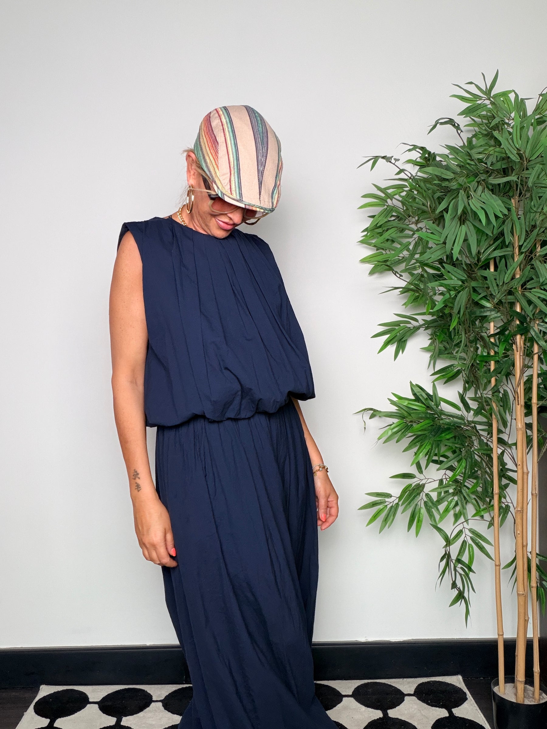 Completo Drappeggiato — Top + Pantalone Wide Leg