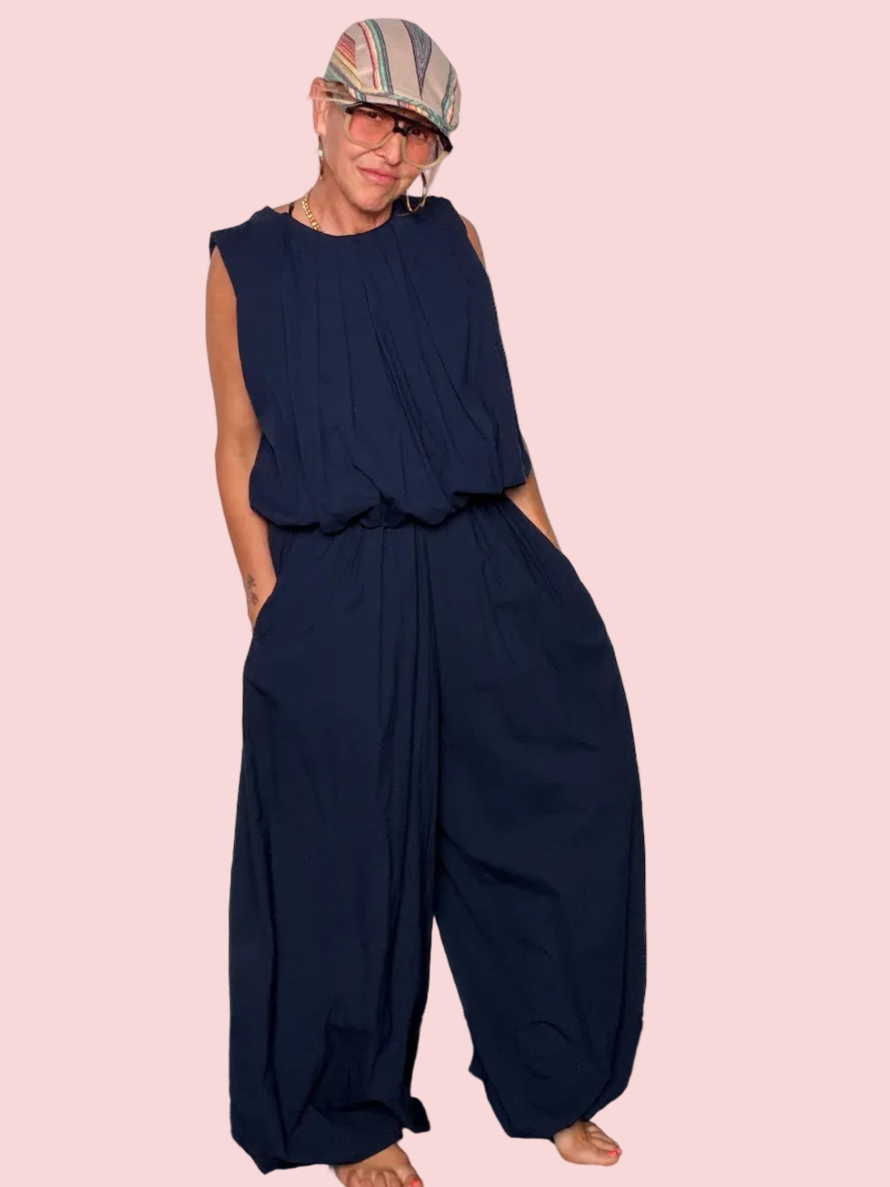 Completo Drappeggiato — Top + Pantalone Wide Leg