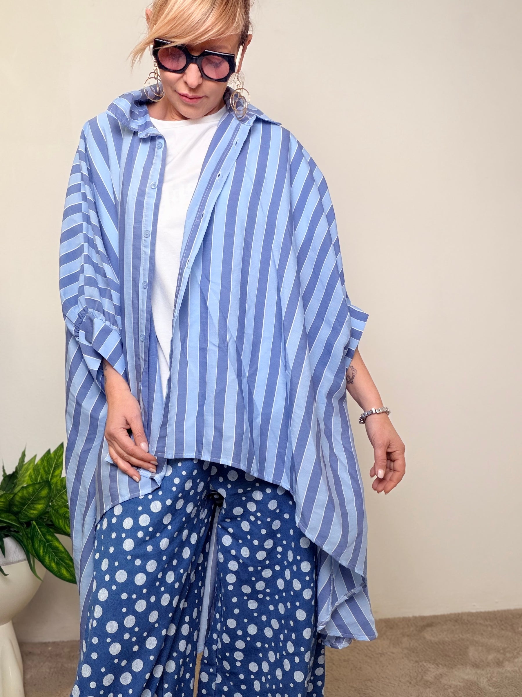 Camicia Oversize a Righe