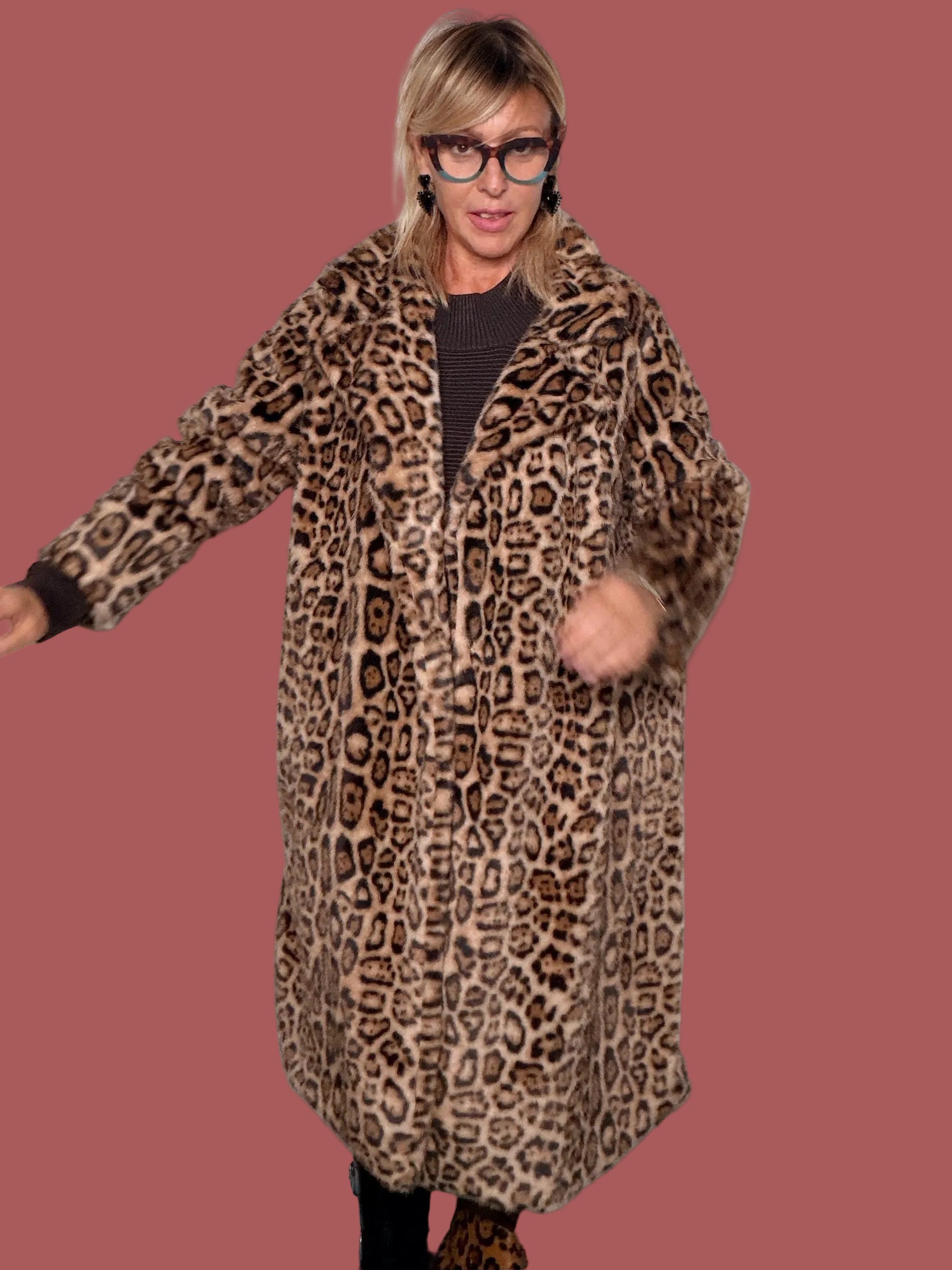 Pellicciotto lungo animalier over