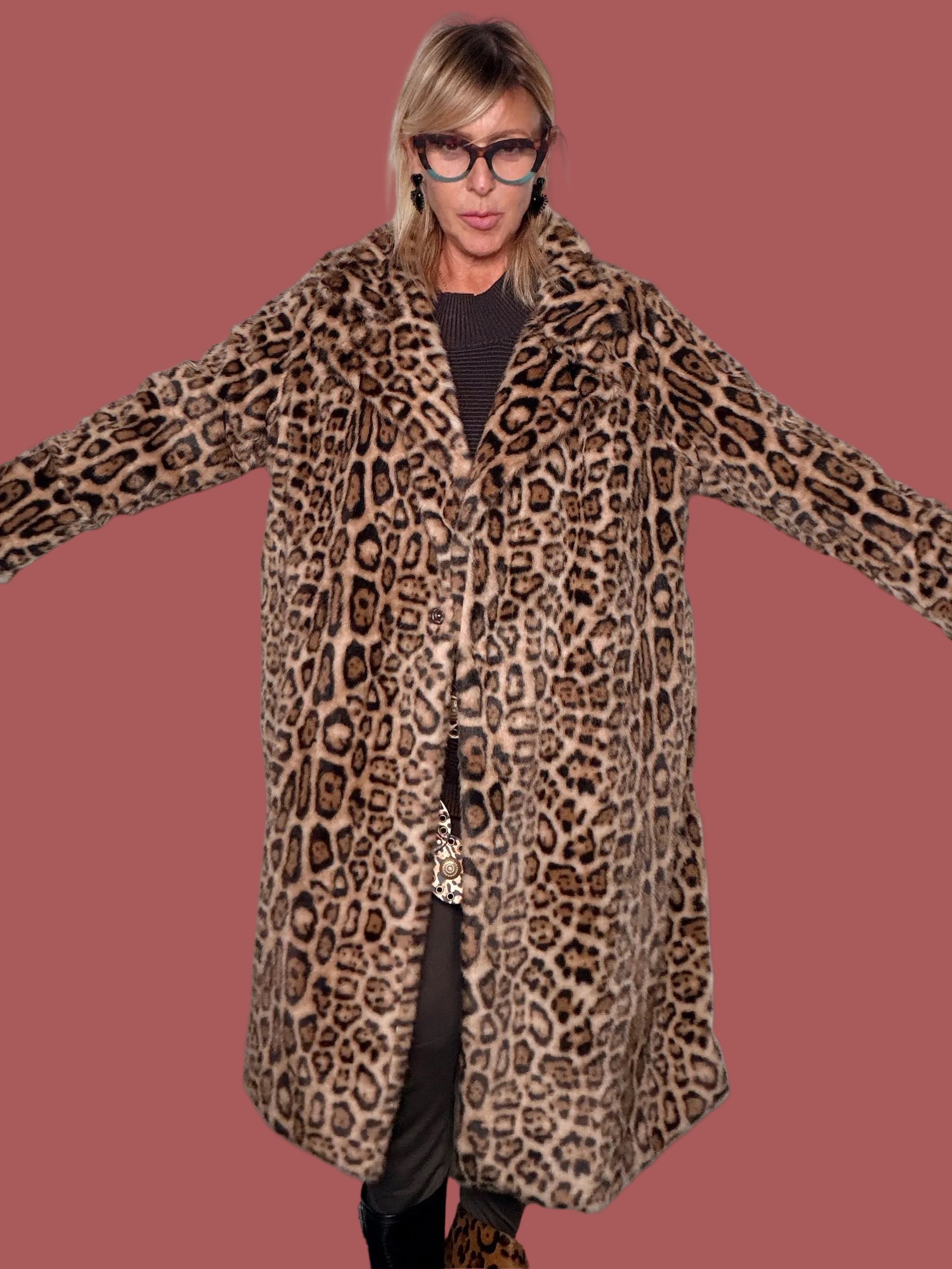Pellicciotto lungo animalier over