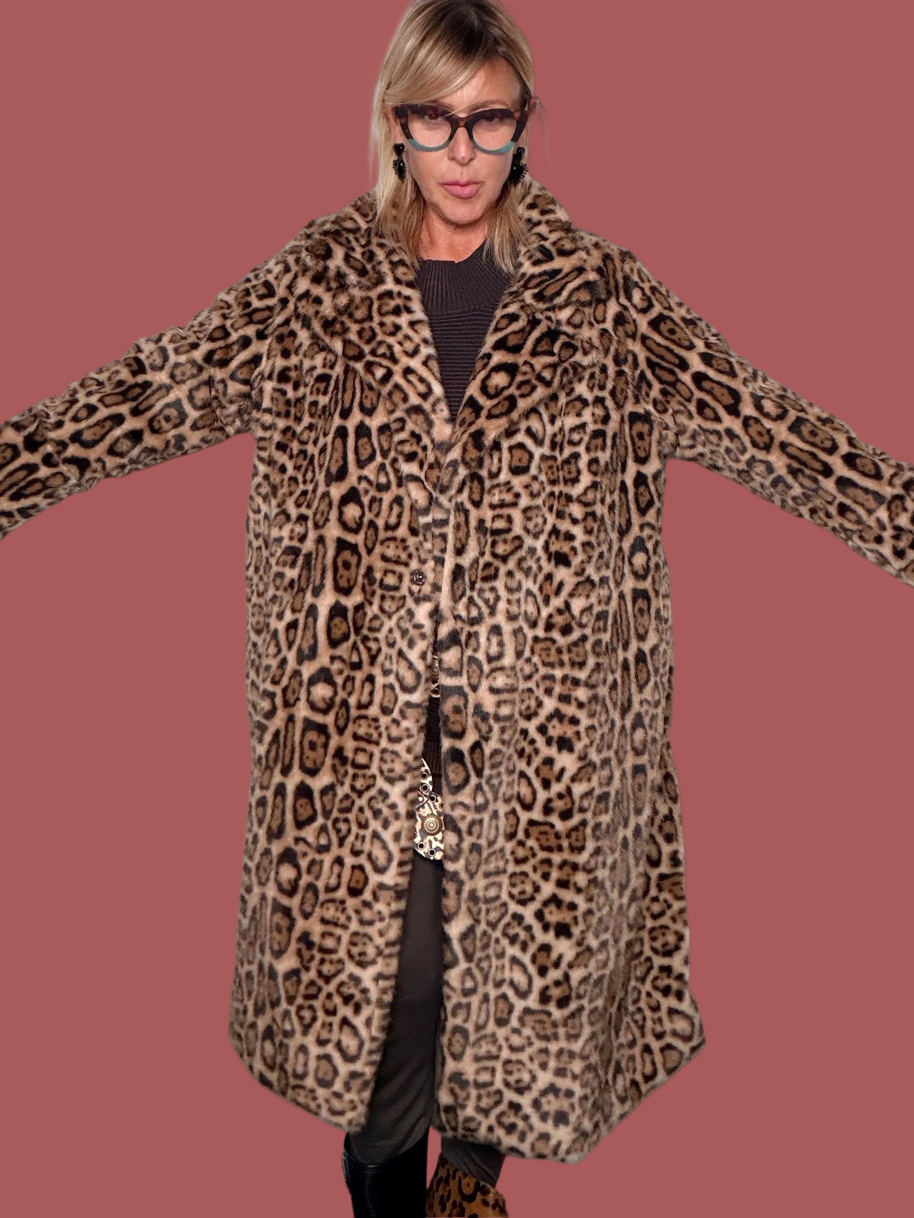 Pellicciotto lungo animalier over