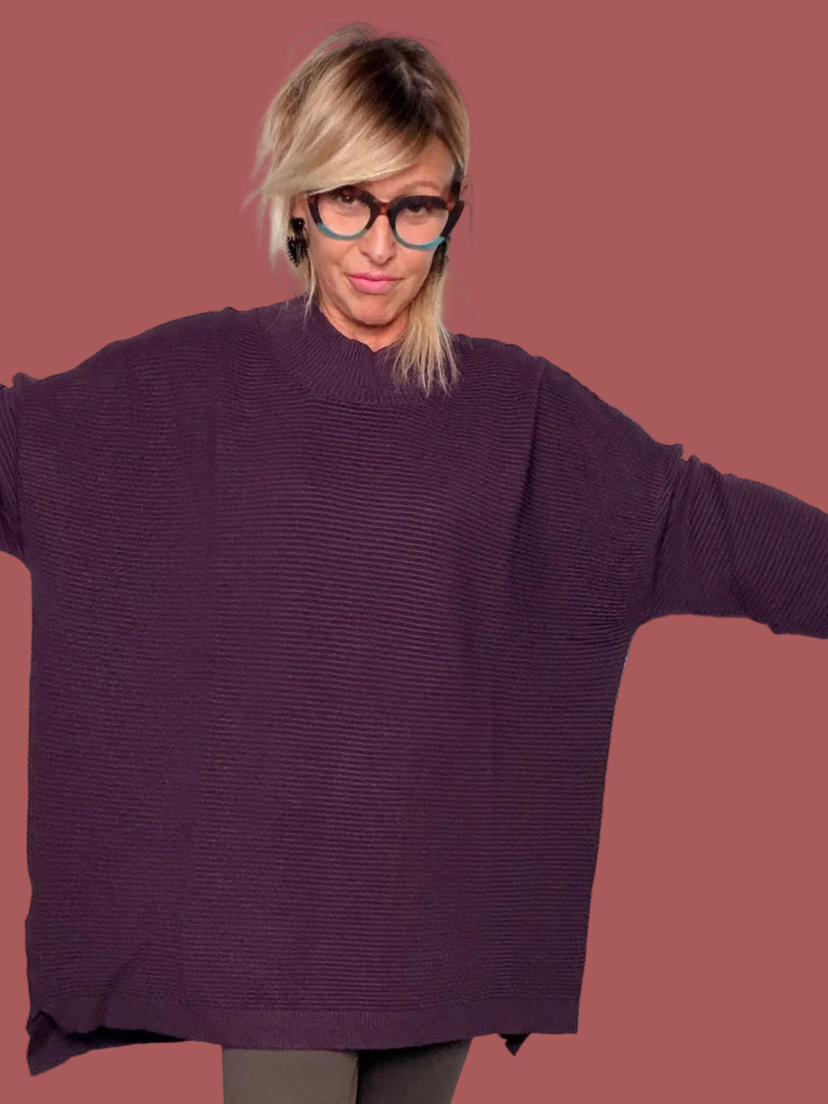 Maglia over a coste orizzontali