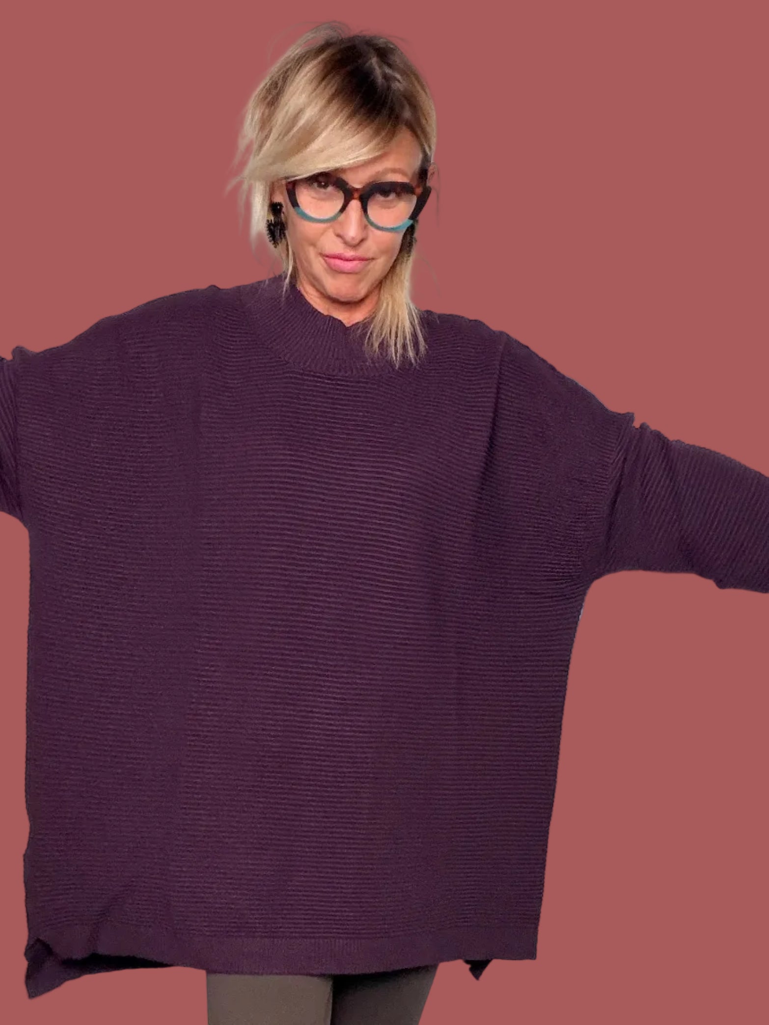 Maglia over a coste orizzontali