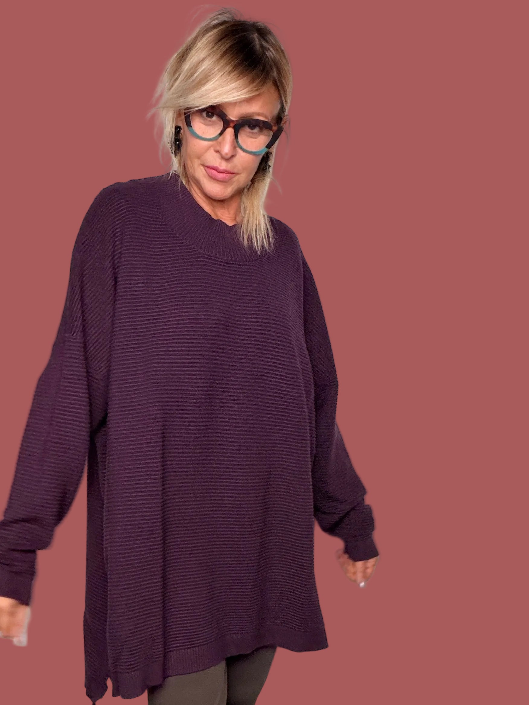 Maglia over a coste orizzontali