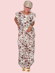 Pantalone Wide Leg Floreale Viscosa