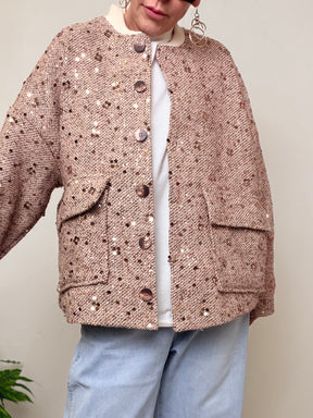 Bomber Oversize con Paillettes