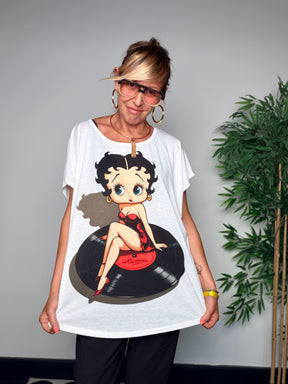 T-Shirt Oversize con Stampa Artistica