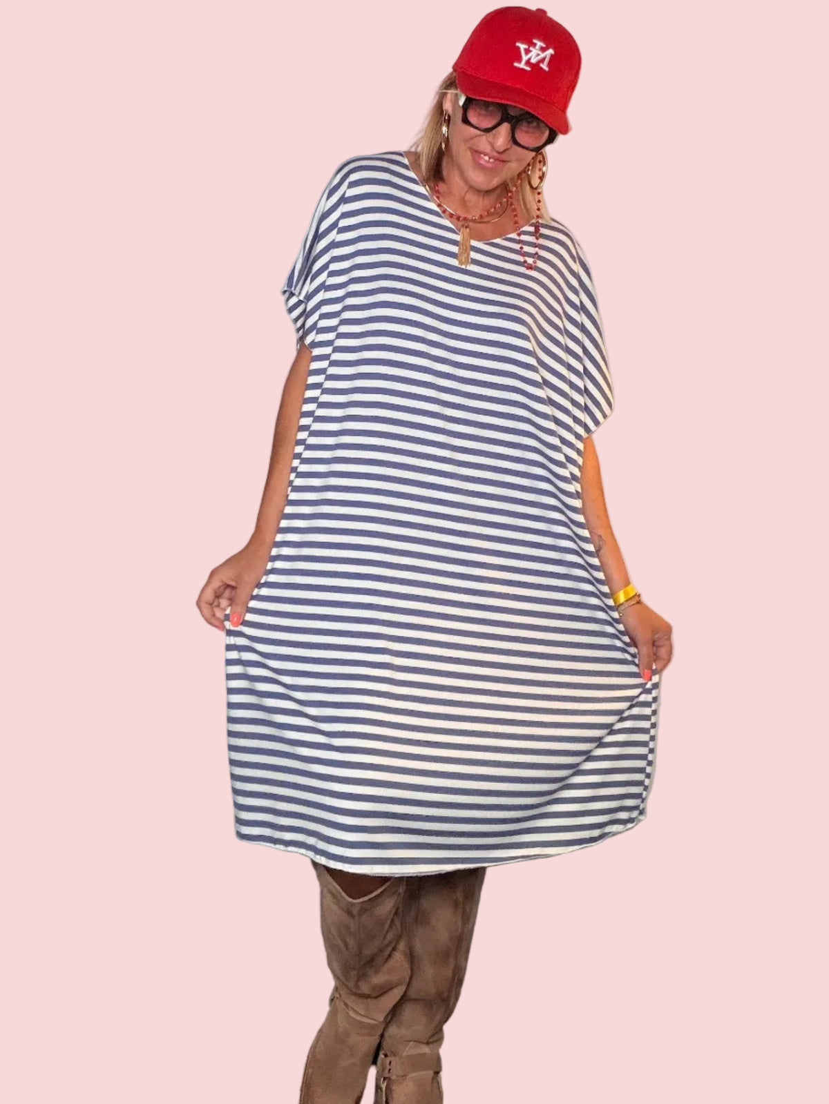 Abito a Righe Oversize – Disponibile in più colori