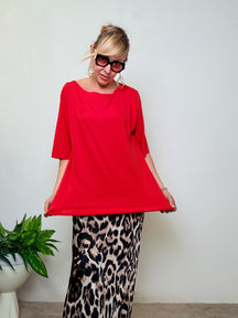 Maglia over taglio vivo