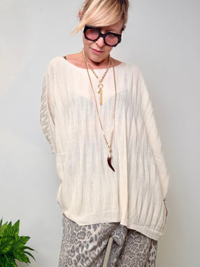 Maglia Oversize con Maniche Ampie