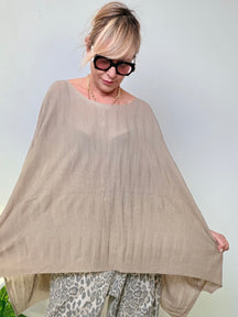 Maglia Oversize con Maniche Ampie