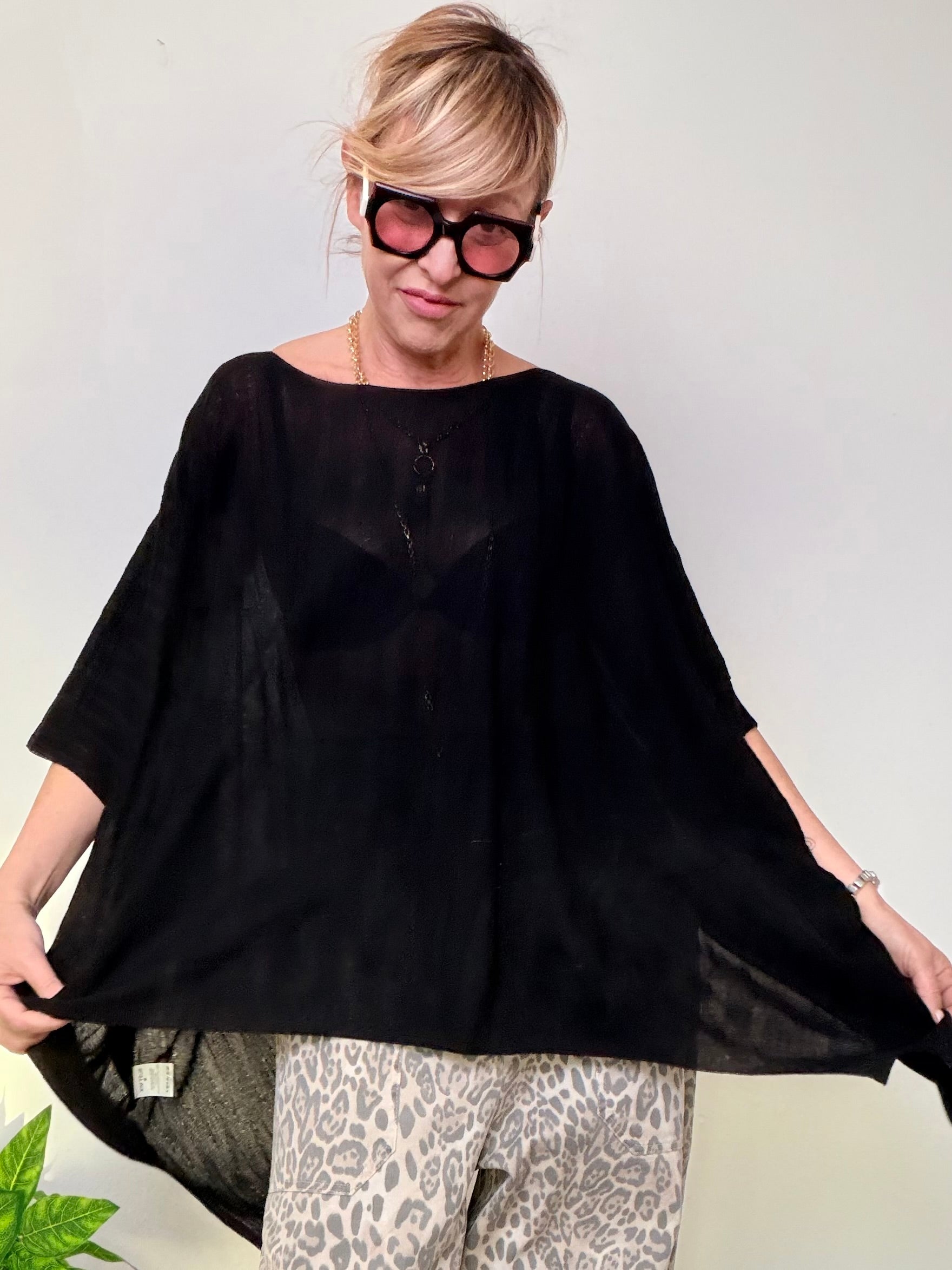 Maglia Oversize con Maniche Ampie