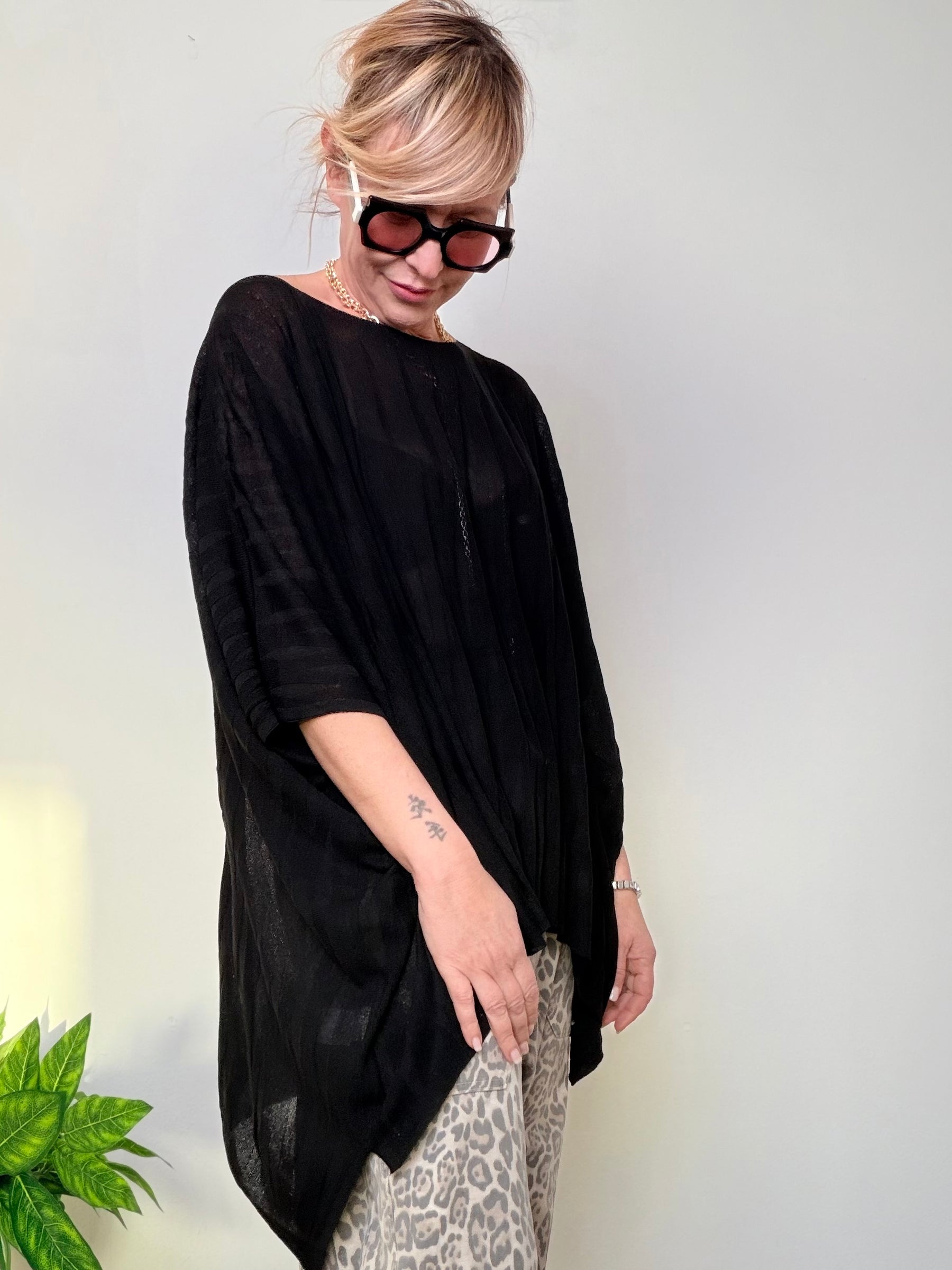 Maglia Oversize con Maniche Ampie