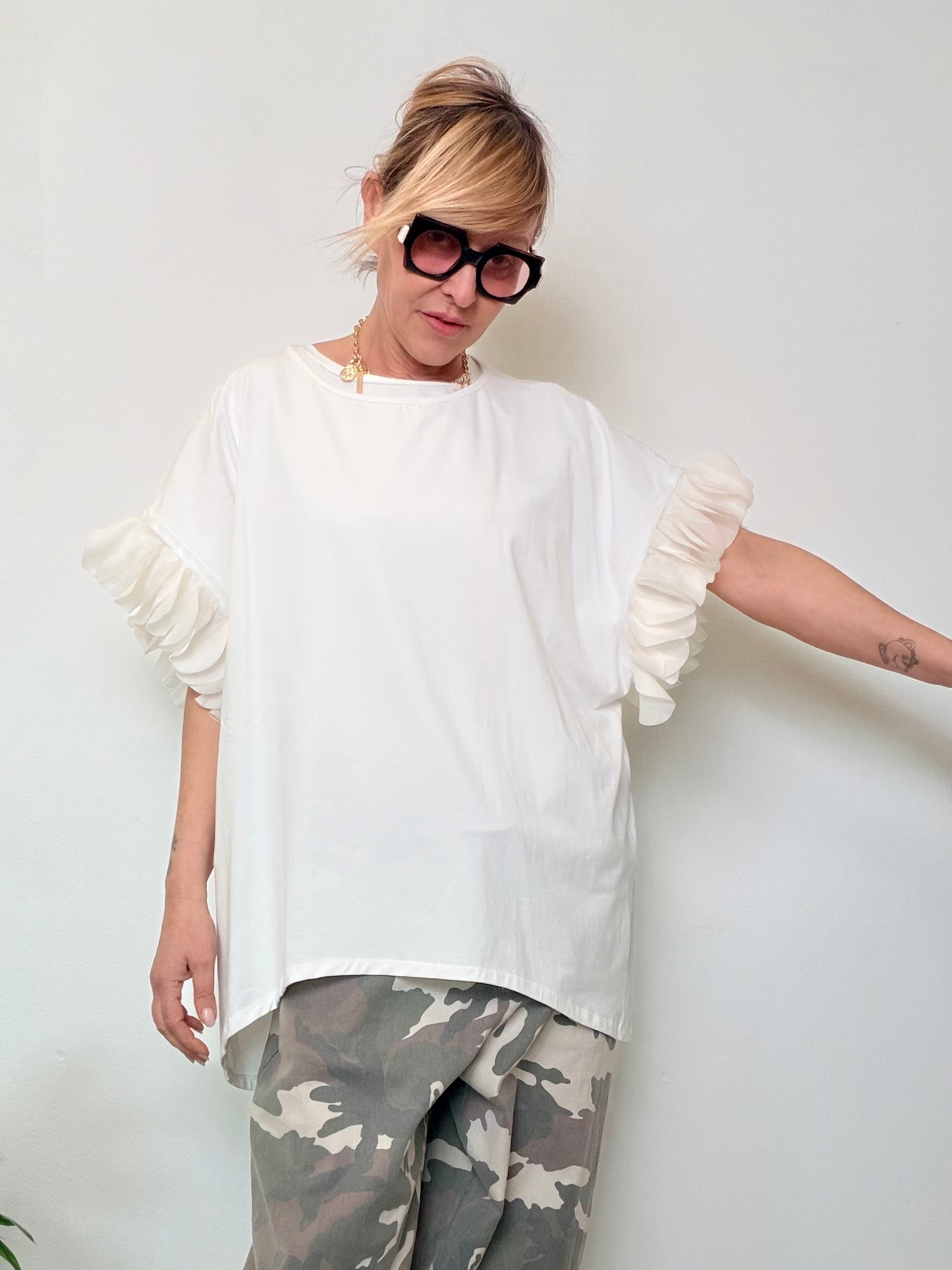 T-Shirt c/applicazione manica