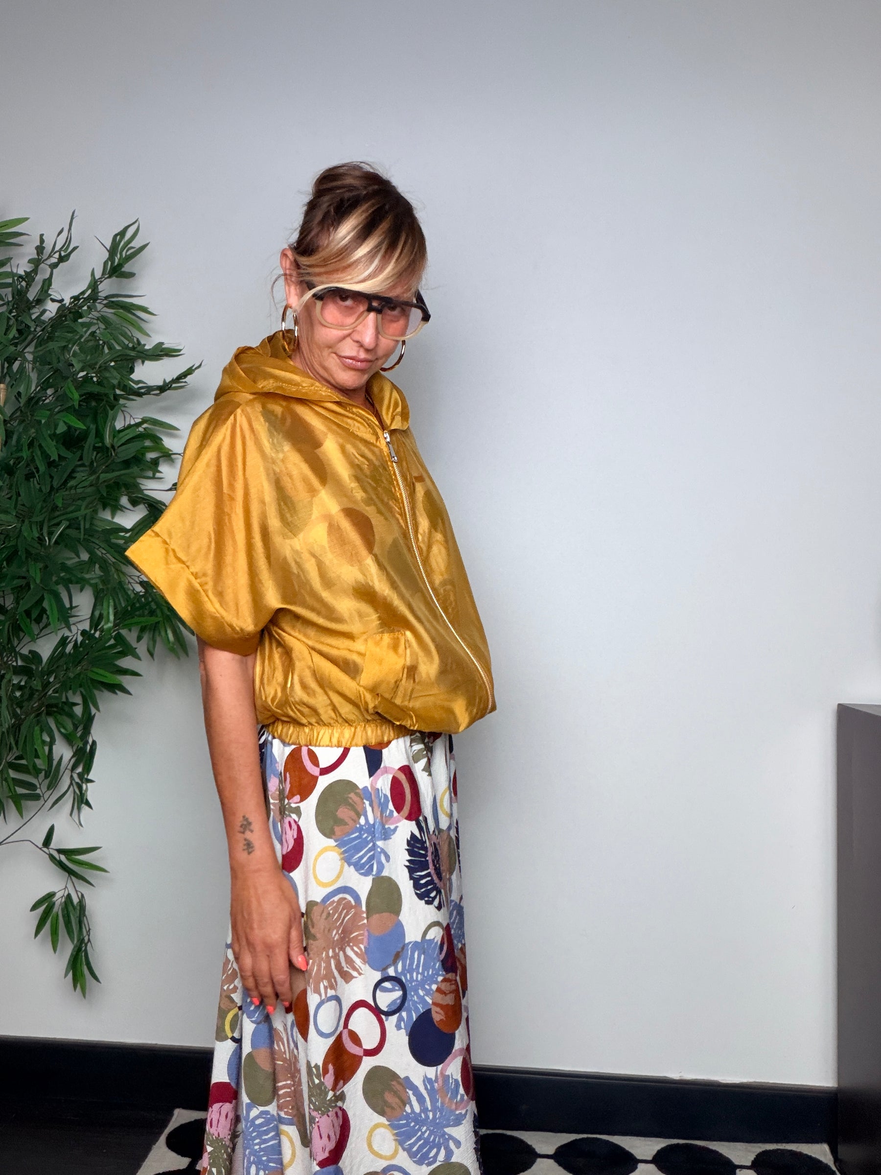 Bomber in Organza con Cappuccio