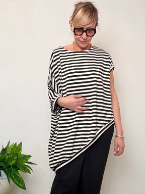 Felpa Oversize Righe Marinière