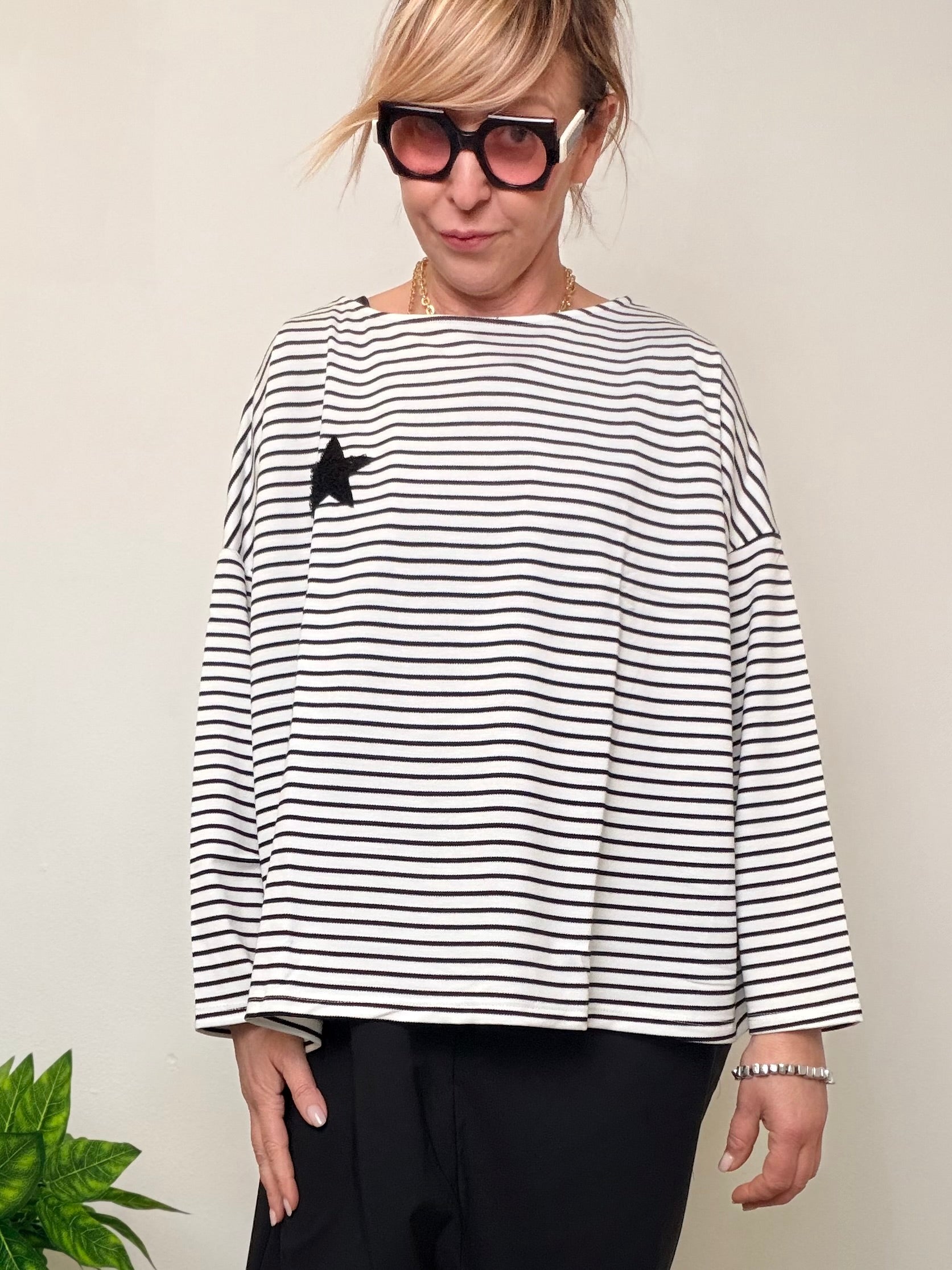 Maglia riga+stellina