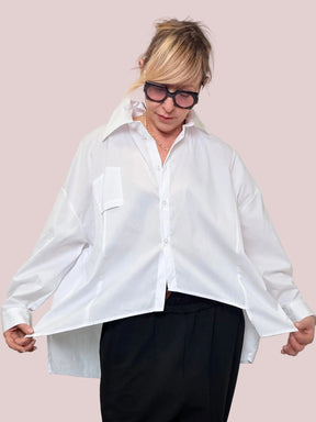 Camicia Oversize con Spacchi posteriori