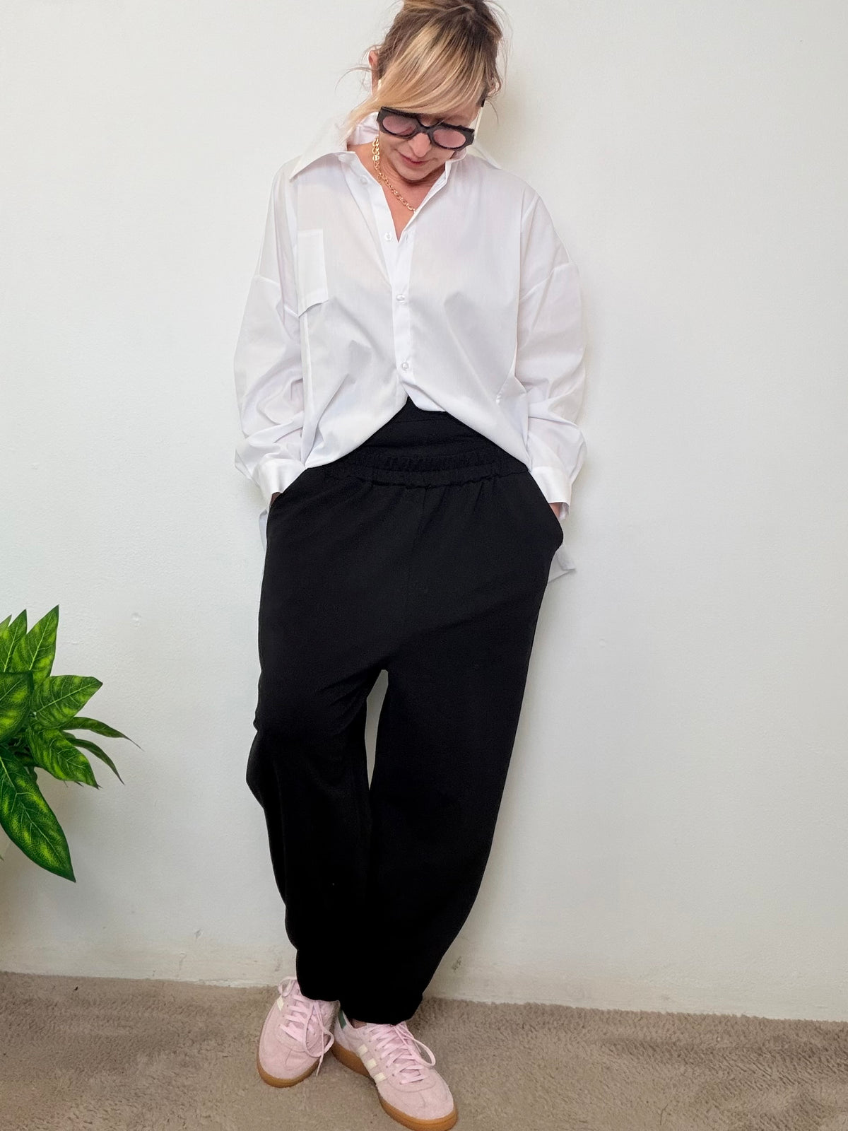 Pantalone Donna Cotone Elasticizzato