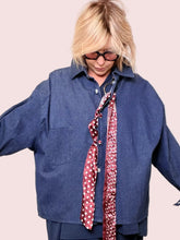 Camicia Oversize jeans con Foulard