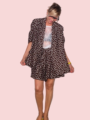 Shorts a Pois con Vita Elastica