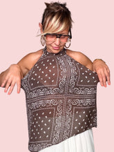 Top Halter Neck Stampa Paisley