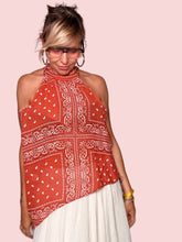 Top Halter Neck Stampa Paisley