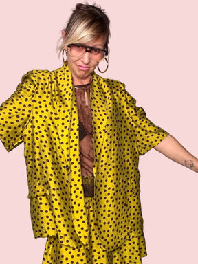 Giacca Oversize a Pois con Shorts Coordinati