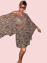 Completo Leopard – Top e Shorts Manica Pipistrello